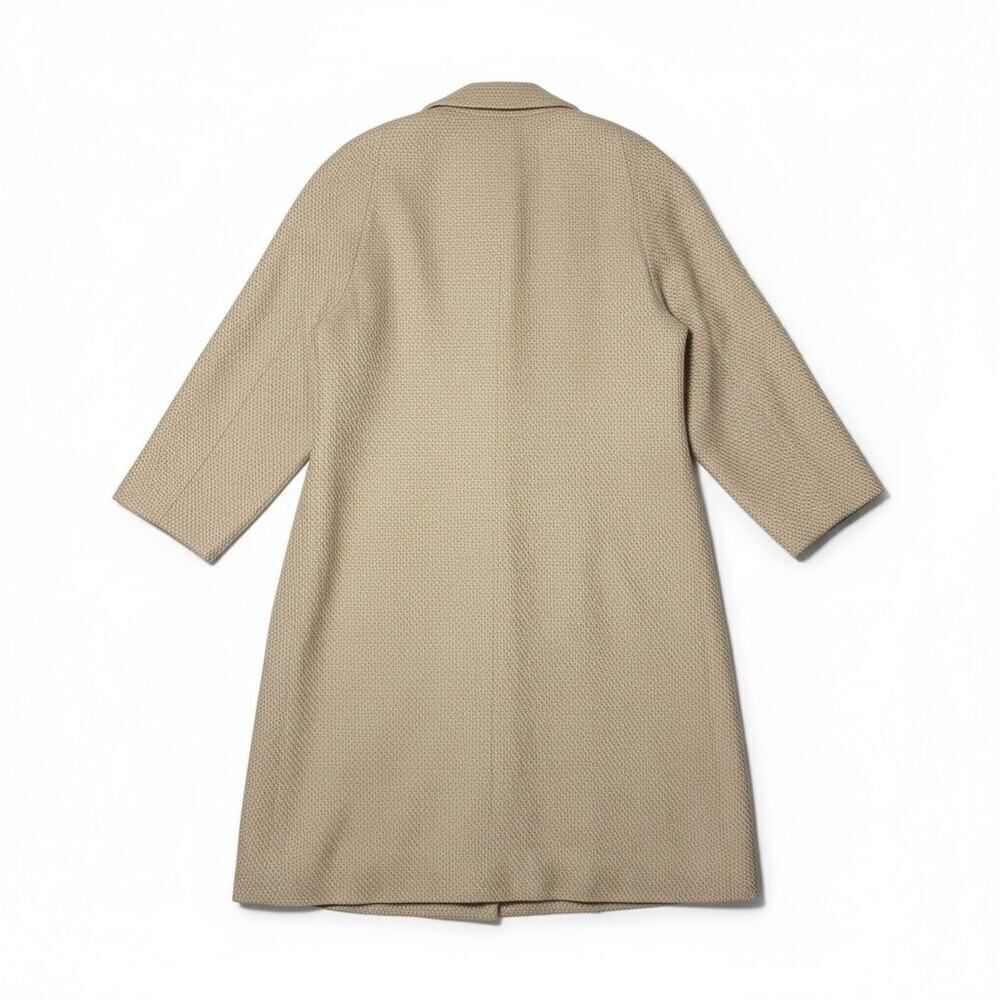 Balmain Paris 100% Cashmere Woven Coat Beige size 4/6 - Picture 5 of 14